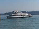 Das Motorschiff Münüchen bei der Anfahrt auf die Insel Mainau am 10.9.2009 