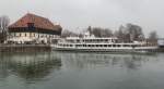 MS Karlsruhe berwintert im Konstanzer Hafen direkt beim Konzilsgebude (04.03.2012)