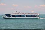 Motorschiff  Delphin  der Schifffahrt Neuenschwander AG, Kreuzlingen (CH), macht bei Konstanz eine Rundfahrt auf dem Bodensee.
[12.7.2018 | 14:09 Uhr]