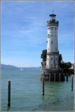 Der  neue  Leuchtturm von Lindau wurde von 1853 an erbaut und ist seit 1856 in Betrieb. Der Turm hat eine Hhe von 35 m und als Leuchteinrichtung zwei drehbare Parabolscheinwerfer. Er ist der sdlichste Leuchtturm Deutschlands. 10.08.2008