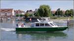 Das Zollboot BUCHHORN verlsst am 10.08.2008 den kleinen Hafen von Langenargen am Bodensee.