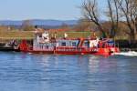 Schubschiff  Mercur 101  (08601698) aus Galati/RO auf Bergfahrt bei Winzer/Donau. 24.02.2014