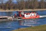 Schubschiff  Mercur 101  (08601698) aus Galati/RO auf Bergfahrt bei Mühlham/Donau. 24.02.2014