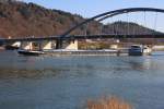 GMS  Tauber  (04701430) aus Würzburg auf Bergfahrt bei Vilshofen/Donau. 24.02.2014