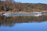 GMS  Nadia  (02322373) aus Regensburg auf Bergfahrt bei Sandbach/Donau. 24.02.2014