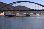 TMS  Till  aus Wertheim/D auf Bergfahrt bei Vilshofen/Donau. 10.03.2014
