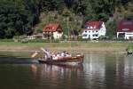 Der Kutter ZK 10, ELBFLORENZ, des Seesportklub Sachsen (DD-B 308).
Auf einer Ausfahrt auf der Elbe durch Rathen. Am 19.September 2009.
