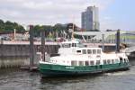 HAMBURG, 07.10.2013, das HADAG-Traditionsschiff Kirchdorf am Anleger Dockland (Fischereihafen); die Kirchdorf ist noch regelmäßig im Einsatz, meistens in der Hafenrundfahrt und bei Bedarf