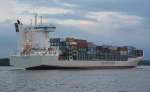 Vera Rambow, ein Unifeeder, Heimathafen Hamburg IMO: 9432220 am 05.06.2014 in Wedel beobachtet.