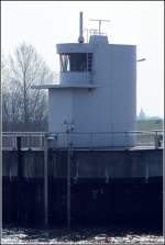 Das Leitfeuer an der Estemndung war von 1967 bis 1995 in Betrieb. Scan eines Dias vom 30.03.2004.