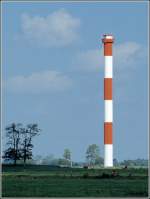 Der Turm des Oberfeuers Scheelenkuhlen ist 47 m hoch, er steht ca. 1800 m vom Unterfeuer Scheelenkuhlen entfernt. Die Richtfeuerstrecke Scheelenkuhlen ist seit 1979 in Betrieb. Scan eines Dias vom 14.09.2004.