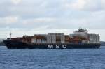 MSC  LEIGH   Containerschiff   Lühe    02.04.2015   275 × 32m     4860 TEU  