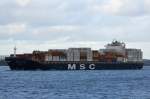 MSC  LEIGH   Containerschiff   Lühe    02.04.2015   275 × 32m   
4860 TEU
