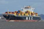 MSC  TOKYO   Containerschiff    Lühe   02.04.2015   274 x 40 m     5606 TEU  