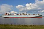 COSCO PORTUGAL   Containerschiff  Lühe  04.04.2014  IMO 9516466  ,  Baujahr 2012 ,   366 x 51m  , TEU 13386  