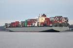 HARBOUR  BRIGDE  Containerschiff  IMO 9302152  , Baujahr 2007 , Lühe 07.04.2015 ,  336 x 46m  , TEU  8212  