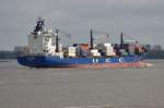 FRISIA LUBECK  Containerschiff IMO 9302449 , Baujahr 2004 , Lühe 08.04.2015 , 207 x 30m  ; TEU 2478