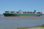THALASSA AVRA , Containerschiff , IMO 9665633 , 368 x 51 m , 13808 TEU , Baujahr 2014, Lühe  11.06.2015