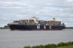 MSC REGULUS , Containerschiff , IMO 9465291 , Baujahr 2012 , 366 x 48 m , 13100 TEU  , Lühe  20.06.2015