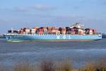 MOL BRILLIANCE , Containerschiff , IMO 9685334 , Baujahr 2014 , 337 x 48m , 10010 TEU , Grünendeich  13.03.2016