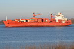 CAP DOUKATO , Containerschiff , IMO 9227285 , Baujahr 2002 , 257 x 32m , 3800 TEU  , 17.03.2016 Grünendeich