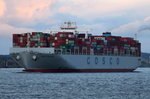 COSCO PORTUGAL , Containerschiff , IMO 9516466 , Baujahr 2014 , 13386 TEU , 366 x 51m , 24.04.2016 Grünendeich