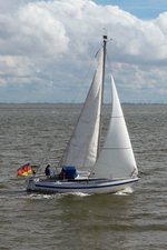 Segelboot  Felicitas  vor Cuxhaven, 10.9.2015