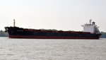 Protefs, Frachter  am 14.09.16 einlaufend nach Hamburg bei Wedel, IMO: 9286633, Heimathafen Nassau.
