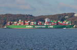 CSCL VENUS , Containerschiff , IMO 9467251 , Baujahr 2011 , 14000 TEU , 365.50 x 51.20 m , 11.11.2016 Neuenfelder Brücke