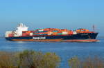 DUBLIN  EXPRESS , Containerschiff , IMO 9232577 , Baujahr 2002 , 4115 TEU , 281 x 32.20 m , 11.11.2016 Grünendeich