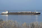 ZARIA , Binnentankschiff , IMO 9667289 , Baujahr 2012 , 86 × 11.5m , 12.11.2016 Grünendeich