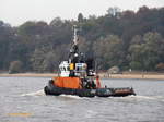 TWISTER (IMO 8616245) am 13.11.2016, Hamburg, Elbe Höhe Övelgönne  /     Ex-Namen: LADY THERESA (1988) , HILLSIDER (1994), FAIRPLAY XI (2012) /  Schlepper / BRZ 173 / Lüa 24,7 m, B