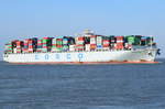 COSCO SPAIN , Containerschiff , IMO 9516442 , Baujahr 2014 , 13386 TEU , 366 x 51m , 16.03.2017 Cuxhaven