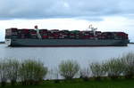 MACKINAC BRIGDE , Containerschiff , IMO 9689603 , Baujahr 2015 , 366 × 51.2m , 13900 TEU , 17.04.2017 Grünendeich