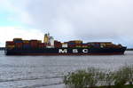 MSC DYMPHNA , Containerschiff , IMO 9110391 , Baujahr 1996 , 5711 TEU , 274.6 × 40m , 17.04.2017 Grünendeich