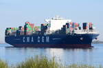 CMA CGM NEVADA , Containerschiff , IMO 9471408 , Baujahr 2011 , 12562 TEU , 366 × 48m   19.04.2017 Grünendeich   
