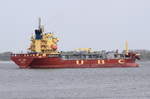 UBC CORK , Cement Carrier , IMO 9448279 , Baujahr 2009 , 116.7 × 19.7m , 20.04.2017 Grünendeich