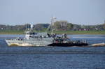  M 1090 „Pegnitz“ ,  Minensuchboot  , MMSI 211211330 , Baujahr 1990 , 55 x 10m , 07.05.2017  Grünendeich