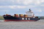 MSC ANAHITA , Containerschiff , IMO  9148025 , Baujahr 1997 , 2908 TEU , 195.7 × 32.3m , 08.05.2017  Grünendeich