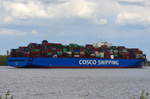 CSCL URANUS , Containerschiff , IMO 9467304 , Baujahr 2012 , 14074 TEU ,366 x 52m , 09.05.2017  Grünendeich