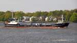 DAGMAR (IMO 8835748)+(ENI 04801610) am 11.5.2017, Hamburg, Elbe vor Finkenwerder /  Ex-Namen: CON-OIL I; DETTMERTANK 69; SHELL 69 /   	  TMS / Lüa 55 m, B 7,3 m, Tg 2,7 m /1 Diesel, MWM RH 435 S,