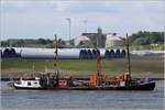 Die JASPER (ENI 05301220) am 04.07.2917 auf der Elbe vor Cuxhaven.