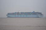 Cosco Denmark, Containerschiff, Heimathafen Hongkong, IMO: 9516478, Baujahr 2014, TEU 13360, Lnge 366 m, Breite 52 m, Tiefgang 15,50 m, Leistung 72240KW bei 20 Knoten.