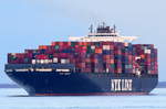 NYK VENUS , Containerschiff , IMO 9312793 , Baujahr 2007 , 338.17 × 45.6m , 9012 TEU , 03.04.2018 Alte Liebe Cuxhaven