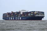 CMA CGM VASCO DE GAMA , Containerschiff , IMO 9706889 , Baujahr 2015 , 399.2 × 54m , 16872 TEU , 05.04.2018  Alte Liebe Cuxhaven