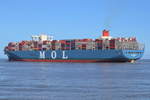 MOL TREASURE , Containerschiff , IMO 9773222 , Baujahr 2018 , 399 × 58m , 20150 Teu , 06.04.2018 Cuxhaven