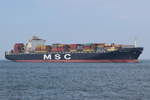 MSC FLORENTINA , Containerschiff , IMO 9251705 , Baujahr 2003 , 299.99m × 40m , 6732 TEU , am 03.09.2018 bei der Alten Liebe Cuxhaven 