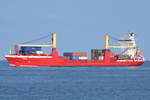 RUMBA , Containerschiff , IMO 9264714 , Baujahr 2003 , 132.57m × 19.45m , 657 TEU , bei der Alten Liebe Cuxhaven am 05.09.2018 