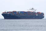 ATHENIAN , Containerschiff , IMO 9408865 , Baujahr 2011 , 349.65m × 45.6m , 9954 TEU , am 07.09.2018 bei der Alten Liebe Cuxhaven  