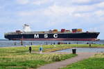 MSC FRANCESCA , Containerschiff , IMO 9401116 , Baujahr 2008 , 363.57m × 45.66m , 11312 TEU ,bei der Alten Liebe Cuxhaven am 08.09.2018 